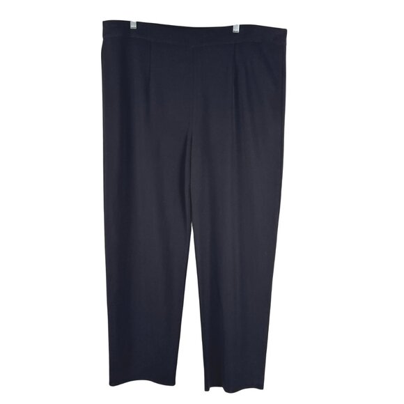Misook Pull On Pants Womens 2X‎ Black Solid Acrylic Spandex Office PT-2457 - Picture 1 of 7